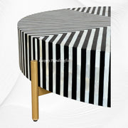 Stripe MOP Inlay Coffee Table Black Gold 3