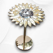 Sunflower Brass Side Table with Golden Black MOP 1