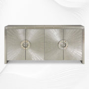 Talitha Nickel Embossed 4 Door Credenza 7