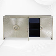 Talitha Nickel Embossed 4 Door Credenza 4
