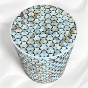 Targua MOP Inlay Round Stool Black 2