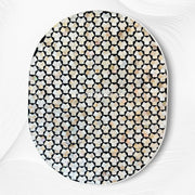 Small Targua Mother of Pearl Inlay Center Table Oval Black 4