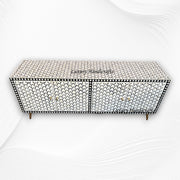 Targua Bone Inlay 4 Door Media Cabinet Black 1