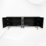 Targua Bone Inlay 4 Door Media Cabinet Black 2