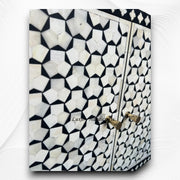 Targua Bone Inlay 4 Door Media Cabinet Black 3