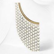 Targua Bone Inlay Oval Mirror Black | Bone Inlay Round Mirror