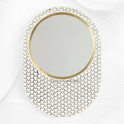 Targua Bone Inlay Oval Mirror Black | Bone Inlay Round Mirror