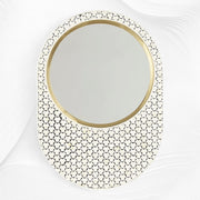 Targua Bone Inlay Oval Mirror Black