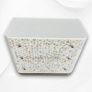 Targua MOP Inlay 3 Drawer Chest White Metal 6