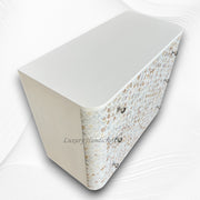 Targua MOP Inlay 3 Drawer Chest White Metal 2