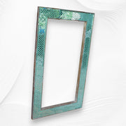 Thikri Glass Inlay Mirror Green With Brass Work 2