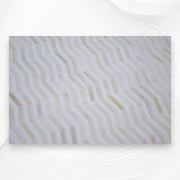 Bone Inlay Chevron Top Center Table Polished Base