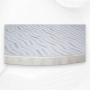 Bone Inlay Chevron Top Center Table Polished Base