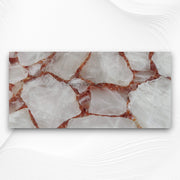 White Calcite Table Top Round Red Crystals 3