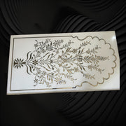 White Marble Brass Inlay Wall Panel Floral 3