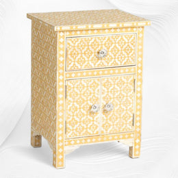 Yellow Arctic Bone Inlay Bedside