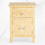Yellow Arctic Bone Inlay Bedside
