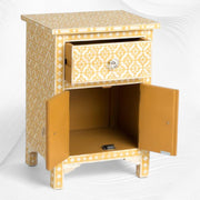 Yellow Arctic Bone Inlay Bedside