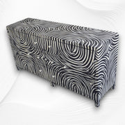 Black Zebra Bone Inlay 2 Door 4 Drawer Buffet 2