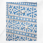 Abstract Bone Inlay Chest of 4 Drawers Blue