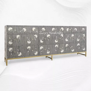Ada Bone Inlay 9 Drawer Sideboard Black