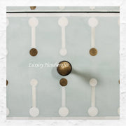 Dot Bone Inlay 3 Drawer Dresser Grey Green 4