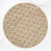 Arc Bone Inlay End Table Mud Grey