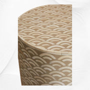 Arc Bone Inlay End Table Mud Grey