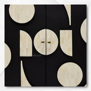 Arya Bone Inlay Bar Cabinet Black