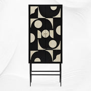 Arya Bone Inlay Bar Cabinet Black
