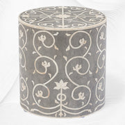 Bel Bone Inlay Stool Grey