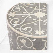 Bel Bone Inlay Stool Grey