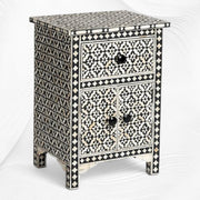 Black Arctic Bone Inlay Bedside