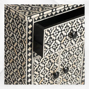 Black Arctic Bone Inlay Bedside