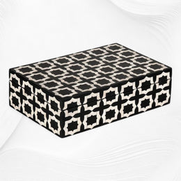 Geometric Bone Inlay Box Light Pink