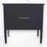 Black Mother Of Pearl Inlay Lotus 2 Drawer Chest