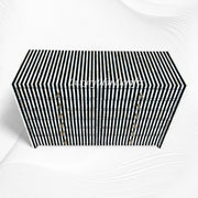 Black Stripe Bone Inlay Jewelry Dresser
