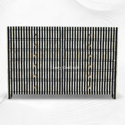 Black Stripe Bone Inlay Jewelry Dresser