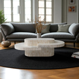 Luxury Bone Inlay Center Table Design