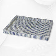 Blue Coloured Stripe Bone Inlay Tray