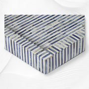 Blue Coloured Stripe Bone Inlay Tray