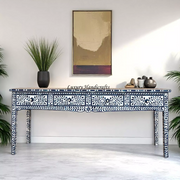 Blue Ella Colored Bone Inlay Console Table