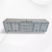 Blue Ella Colored Bone Inlay Media Cabinet