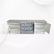 Blue Ella Colored Bone Inlay Media Cabinet