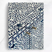 Blue Ella Colored Bone Inlay Media Cabinet