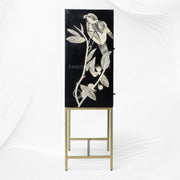 Bone Inlay Bar Cabinet Black Sparrow