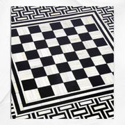 Bone Inlay Chess Coffee Table Black