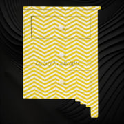 Bone Inlay Chest of Four Drawer Chevron Design Yellow 3