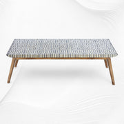 Bone Inlay Coffee Table Grey Box Design
