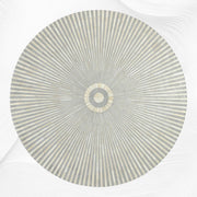 Bone Inlay Center Table Stripe Design Grey